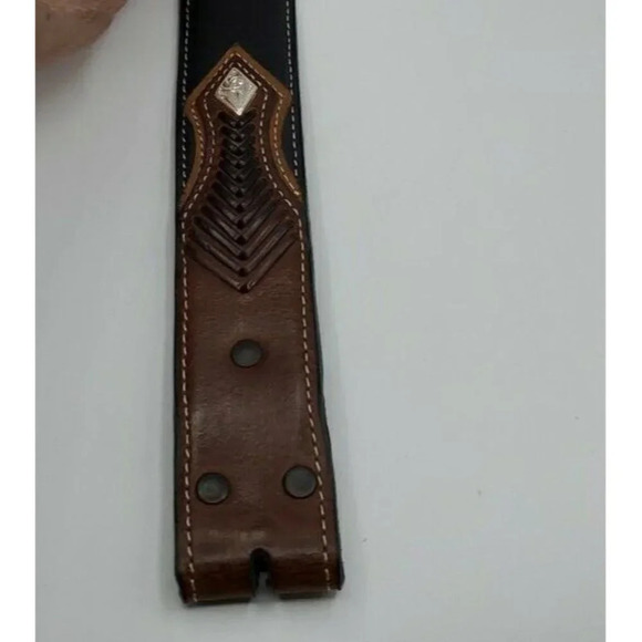 Nocona Mens Ranger Western Belt Cowboy Brown Leather Size 34 N2475401 NO BUCKLE - Picture 3 of 10